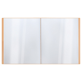 Папка с 20 вкладышами СТАММ "Акцент" А4, 14мм, 800мкм, пластик, персиковая