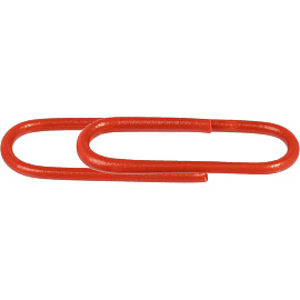 Скрепки канцелярские 28 мм Комус металлические с полимерным покрытием (100 штук в упаковке)