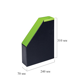 Лоток вертикальный Bantex (Attache Selection) Модерн 70 мм складной лайм