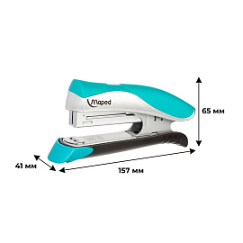 Степлер Maped Ergologic 352513 до 25 листов бирюзовый (скобы № 24/6, 26/6)