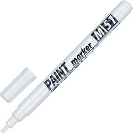 Маркер промышленный лаковый Ico M51 белый 1-1.5 мм