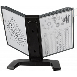 Демосистема настольная А4 10 панелей серого цвета Promega office FDS005