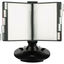 Демосистема настольная Attache FDS008 вращающаяся с 10 панелями формата A4 серого цвета