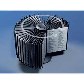 Демосистема настольная А4 вращающаяся 30 панелей серого цвета Promega office