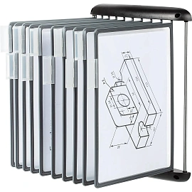 Демосистема настенная А4 10 панелей чёрного цвета Attache FDS012