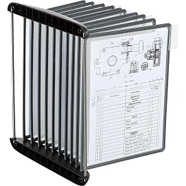 Демосистема настенная А4 10 панелей чёрного цвета Attache FDS012