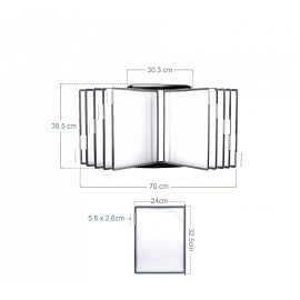 Демосистема настенная А4 10 панелей чёрного цвета Attache FDS012