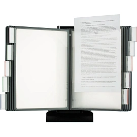 Демосистема настольная А4 10 панелей серого цвета Promega office FDS016