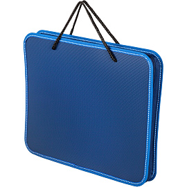 Папка-портфель пластиковая А4 синяя (35х27 см, 1 отделение)