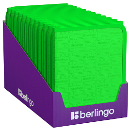 Папка на молнии Berlingo "Your Way" А5+, 600мкм, зеленый неон