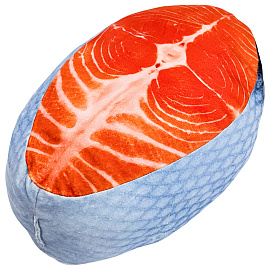 Игрушка мягкая "СТЕЙК ЛОСОСЯ", ткань вельбоа, 32х22 см, WOOZOO (ВУЗУ), 666981