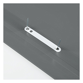 Папка-скоросшиватель пластик. СТАММ А4, 160мкм, серая с прозр. верхом