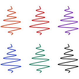 Набор шариковых ручек OfficeSpace 6шт., 06цв., 1,0мм, европодвес