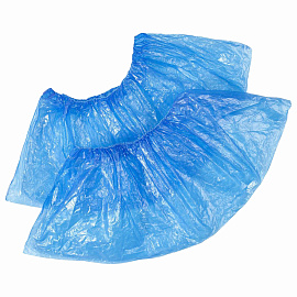 Бахилы двойные КОМПЛЕКТ 1000 штук (500 пар) СУПЕР ЭКСТРА евроблок, размер 40х14 см, 46 мкм, 5 г, ELEGREEN