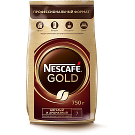 Кофе растворимый сублимированный Нескафе Голд 750 г (пакет)