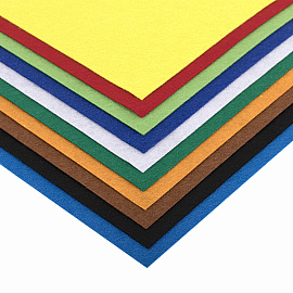 Цветной фетр МЯГКИЙ А4, 2 мм, 10 листов, 10 цветов, плотность 170 г/м2, ОСТРОВ СОКРОВИЩ, 660088