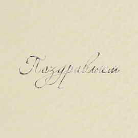 Папка адресная Поздравляем А4 балакрон белая