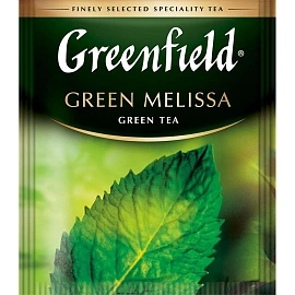 Чай зеленый Greenfield Green Melissa 100 пакетиков фото Чай зеленый Greenfield Green Melissa 100 пакетиков