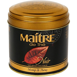 Чай листовой черный Maitre Мэтр де Люкс 100 г фото Чай листовой черный Maitre Мэтр де Люкс 100 г