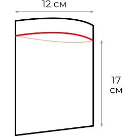 Пакет с замком zip-lock ПВД 12x17 см 32 мкм (100 штук в упаковке)