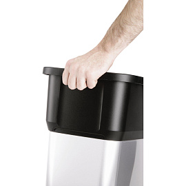 Урна для раздельного сбора мусора Vileda Professional Гео 55 л металлизированный пластик черная (29x49x61 см, арт. производителя 137728)