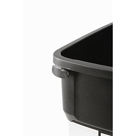 Урна для раздельного сбора мусора Vileda Professional Гео 55 л металлизированный пластик черная (29x49x61 см, арт. производителя 137728)