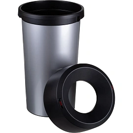 Контейнер для мусора Vileda Professional Ирис 50 л пластик серебристый/чёрный (73x38x38 см) фото Контейнер для мусора Vileda Professional Ирис 50 л пластик серебристый/чёрный (73x38x38 см)