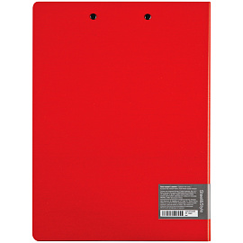 Папка-планшет с зажимом Berlingo "Steel&Style" А4, пластик (полифом), красная фото Папка-планшет с зажимом Berlingo "Steel&Style" А4, пластик (полифом), красная