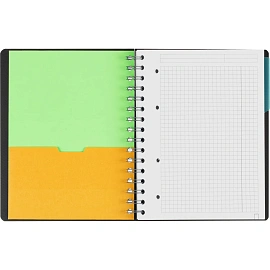 Бизнес-тетрадь Attache Selection Smartbook А5 120 листов разноцветная в клетку на спирали