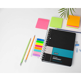 Бизнес-тетрадь Attache Selection Smartbook А5 120 листов серо-бирюзовая в клетку на спирали (181х212 мм)