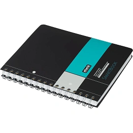 Бизнес-тетрадь Attache Selection Smartbook А5 120 листов серо-бирюзовая в клетку на спирали (181х212 мм)