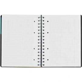 Бизнес-тетрадь Attache Selection Smartbook А5 120 листов серо-бирюзовая в клетку на спирали (181х212 мм)
