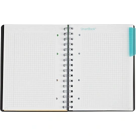Бизнес-тетрадь Attache Selection Smartbook А5 120 листов серо-бирюзовая в клетку на спирали (181х212 мм)