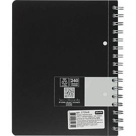 Бизнес-тетрадь Attache Selection Smartbook А5 120 листов серо-бирюзовая в клетку на спирали (181х212 мм)