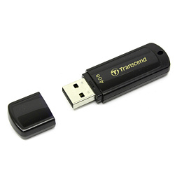 Флешка USB 2.0 4 ГБ Transcend Jetflash 350 черная (TS4GJF350)
