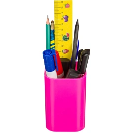 Подставка-стакан для канцелярских принадлежностей Attache розовая 10x7x7 см