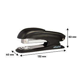 Степлер Attache до 22 листов черный (скобы № 24/6, 26/6, с антистеплером)