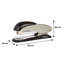 Степлер Attache до 22 листов серый/черный (скобы № 24/6, 26/6, с антистеплером)