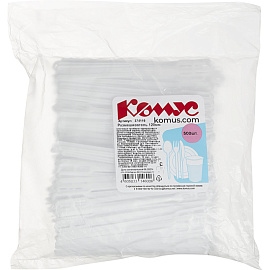 Размешиватель одноразовый Комус Эконом белый/прозрачный 120 мм 500 штук в упаковке