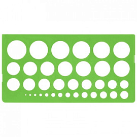 Линейка окружностей Стамм пластиковая зеленая