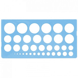 Линейка окружностей Стамм пластиковая зеленая