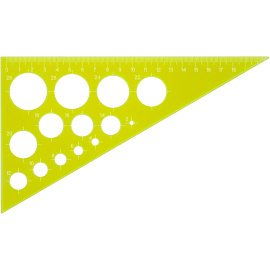 Треугольник Стамм Neon Cristal 19 см 90/60/30 градусов пластиковый