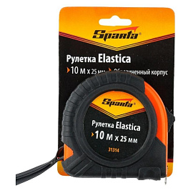 Рулетка Sparta Elastica 10м x 25мм с фиксатором (31314) фото Рулетка Sparta Elastica 10м x 25мм с фиксатором (31314)