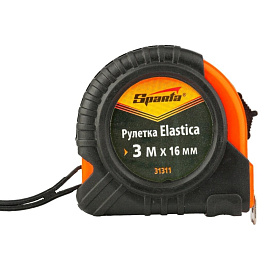Рулетка Sparta Elastica 3м x 16мм с фиксатором (31311) фото Рулетка Sparta Elastica 3м x 16мм с фиксатором (31311)