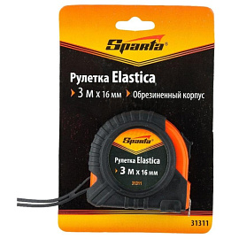 Рулетка Sparta Elastica 3м x 16мм с фиксатором (31311) фото Рулетка Sparta Elastica 3м x 16мм с фиксатором (31311)