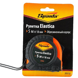 Рулетка Sparta Elastica 5м x 18мм с фиксатором (31312) фото Рулетка Sparta Elastica 5м x 18мм с фиксатором (31312)