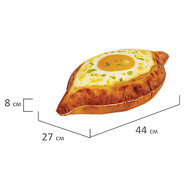 Игрушка мягкая "ХАЧАПУРИ", ткань вельбоа, 44х27 см, WOOZOO (ВУЗУ), 666980
