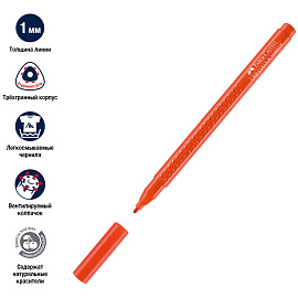 Фломастеры Faber-Castell Grip 10 цветов фото Фломастеры Faber-Castell Grip 10 цветов