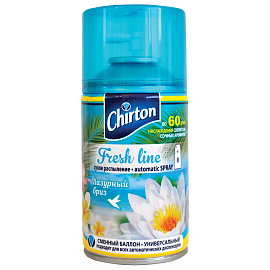 Сменный баллон 250 мл, CHIRTON "Лазурный бриз", для автоматических освежителей, универсальный, сухое распыление, 4670013302574 фото Сменный баллон 250 мл, CHIRTON "Лазурный бриз", для автоматических освежителей, универсальный, сухое распыление, 4670013302574