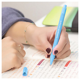 Ручка шариковая неавтоматическая Schneider Slider Edge голубая (толщина линии 0.9 мм)